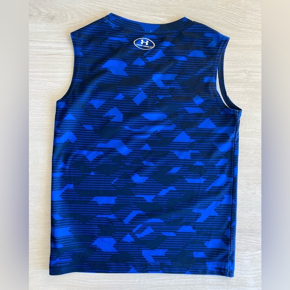 Under Armour Heatgear Boys Size 5 Blue Tank Top - Picture 2 of 3